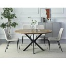 Стол обеденный SIGNAL GASTON орех винтажный/черный мат 100-135/100